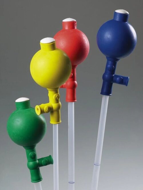 Gruszka do pipetowania, czerwona, do pipet do 100 ml