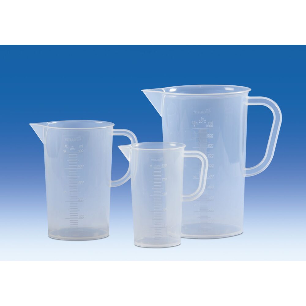 VIT446941 Zlewka z uchem PP skala tłoczona poj Vitlab 0100ml